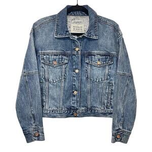 Scotch and Soda Cropped Bomber Women’s Denim Jacket Size M